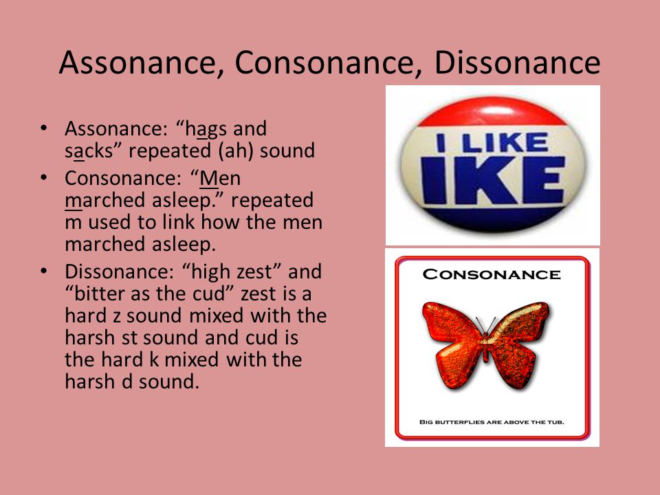 Assonance, Consonance, Dissonance