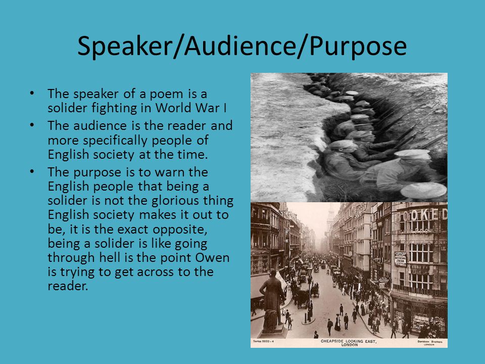 Speaker/Audience/Purpose