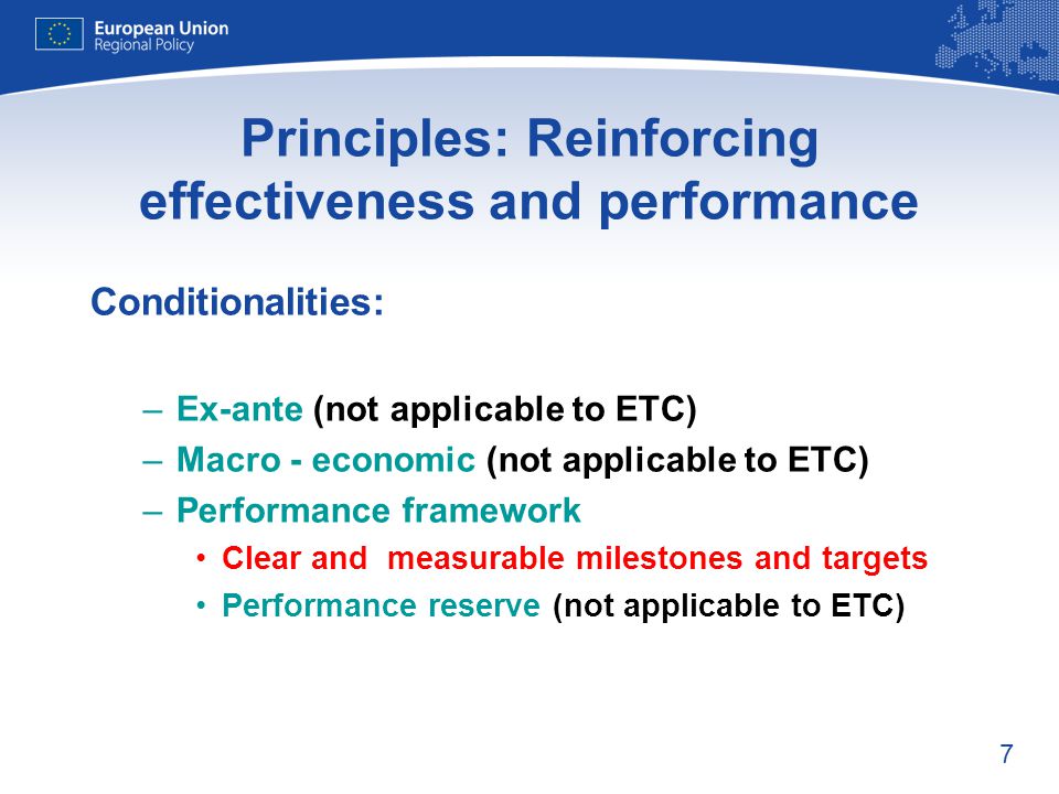 Principles: Reinforcing effectiveness and performance