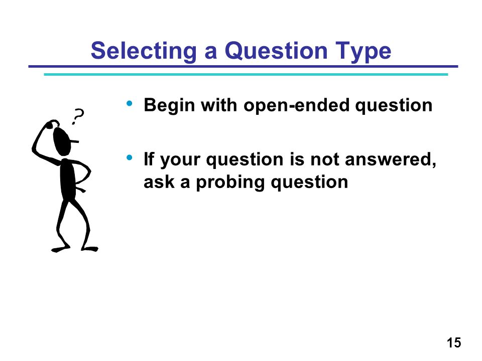 Selecting a Question Type