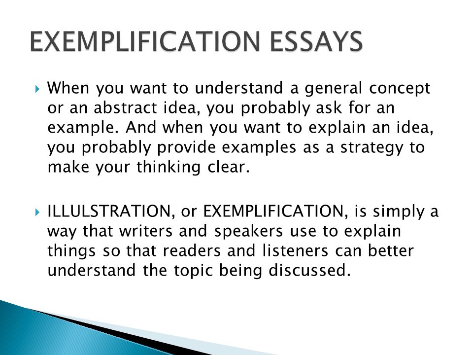 exemplification paragraph essays