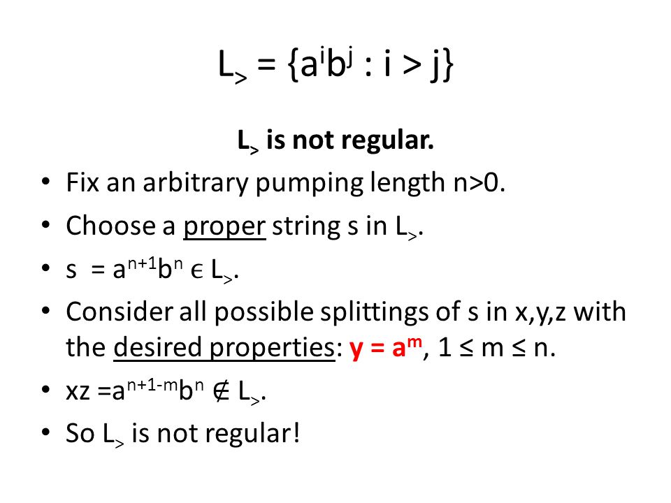 Pumping Lemma Examples Ppt Video Online Download