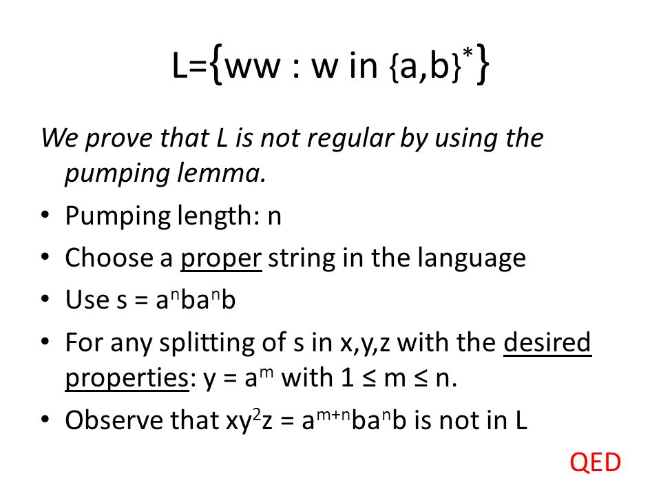 Pumping Lemma Examples Ppt Video Online Download