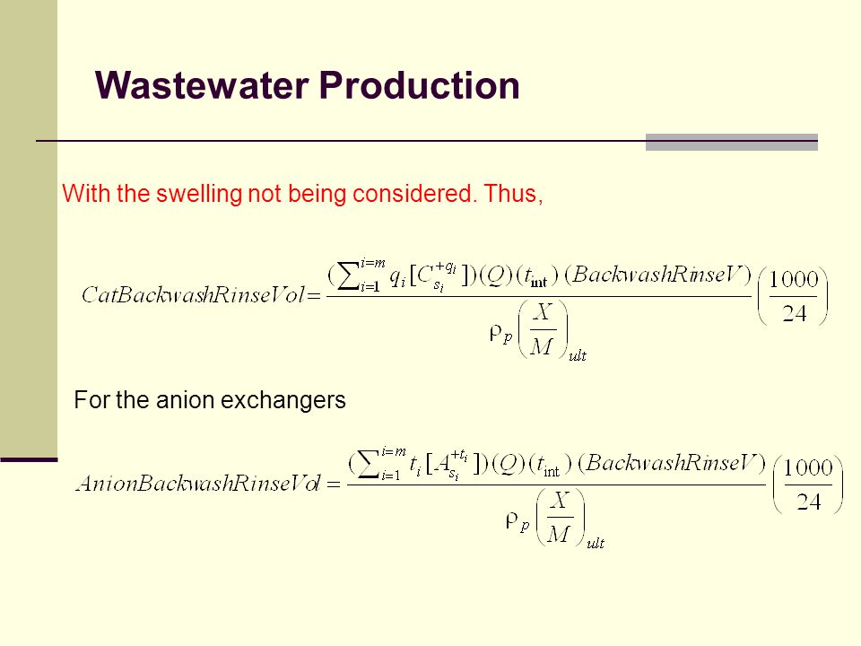 Wastewater Production