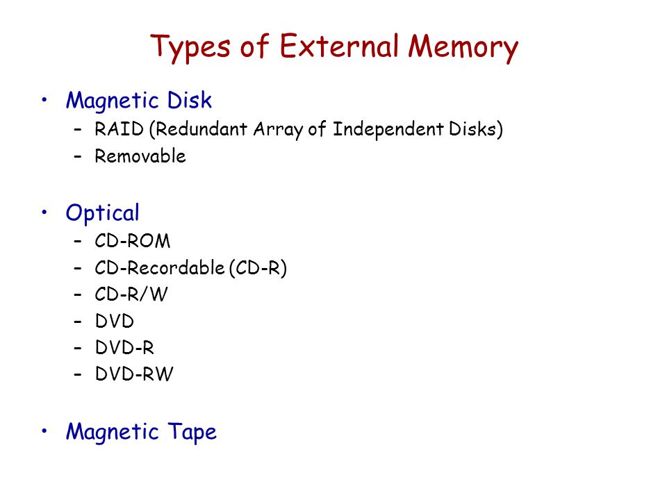 Chapter 6 External Memory. ppt video online download