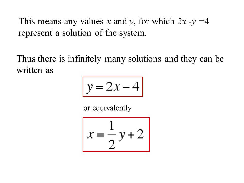 Thus there is infinitely many solutions and they can be written as