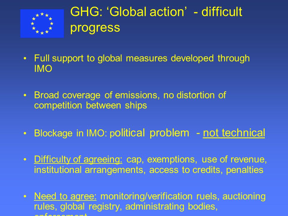 GHG: ‘Global action’ - difficult progress