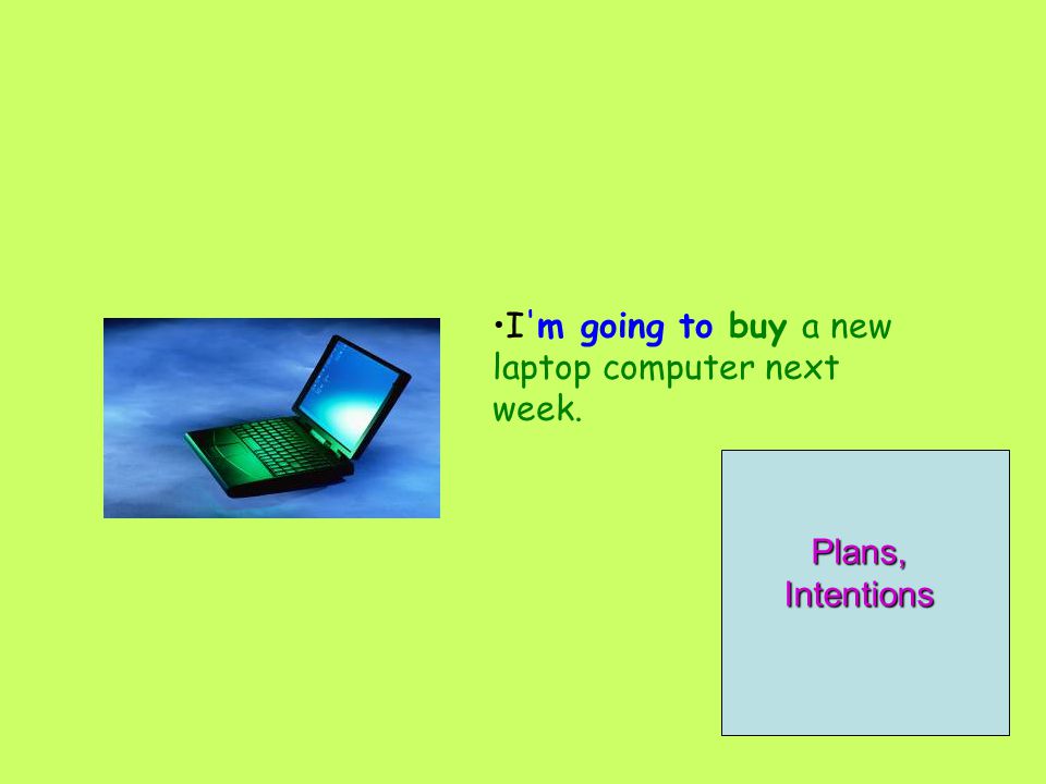 Offers Promises I m going to buy a new laptop computer next week.