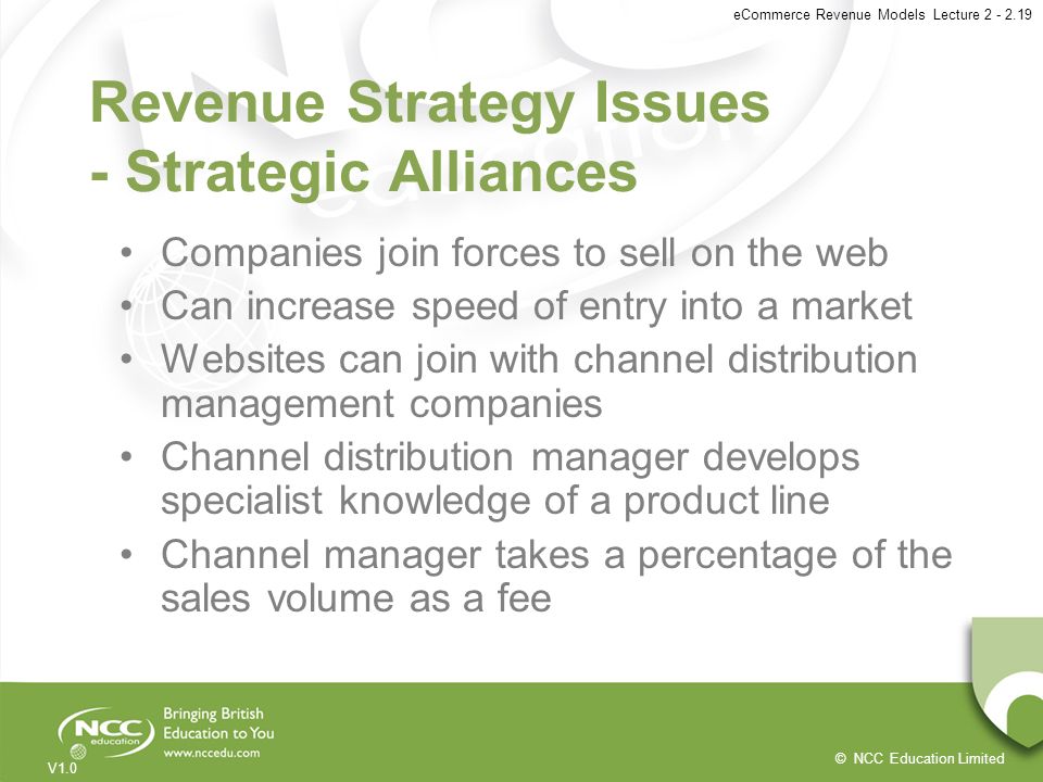 Revenue Strategy Issues - Strategic Alliances