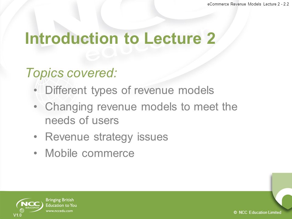 Introduction to Lecture 2