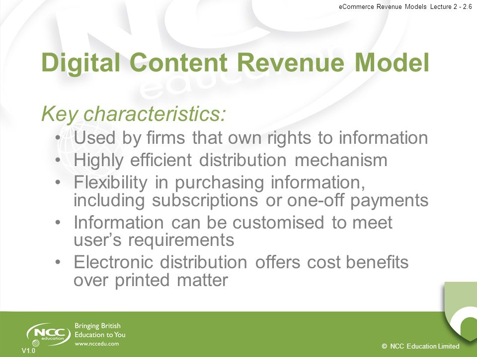 Digital Content Revenue Model
