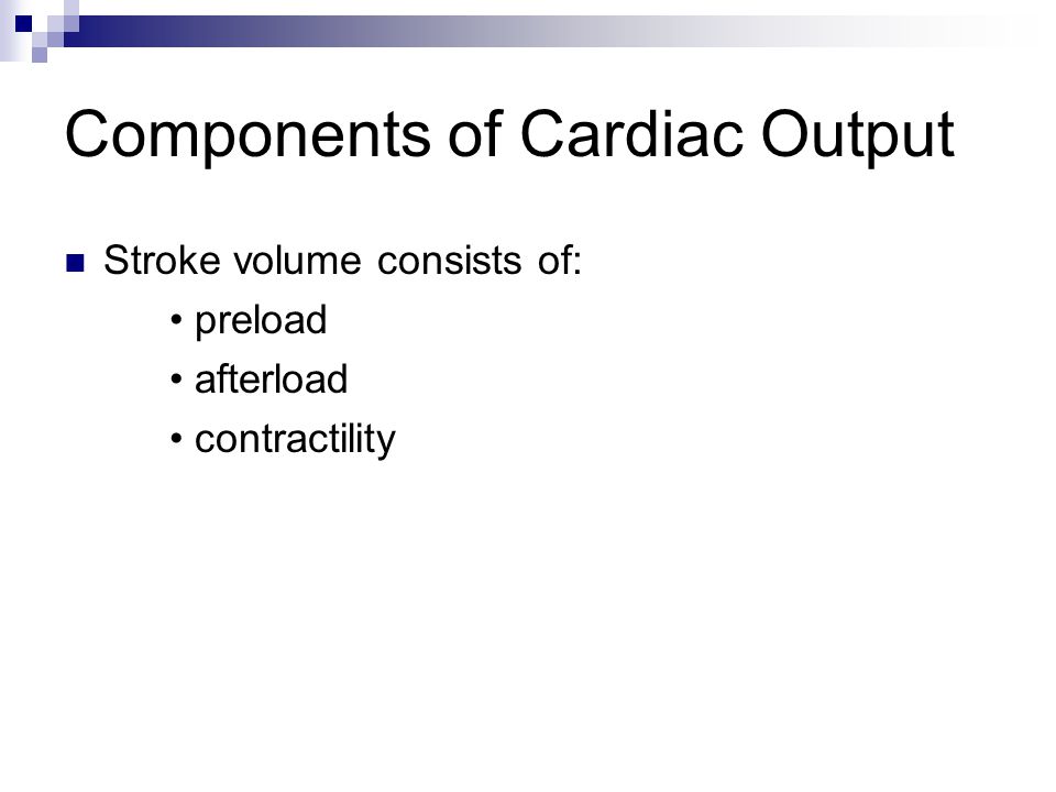 Components of Cardiac Output