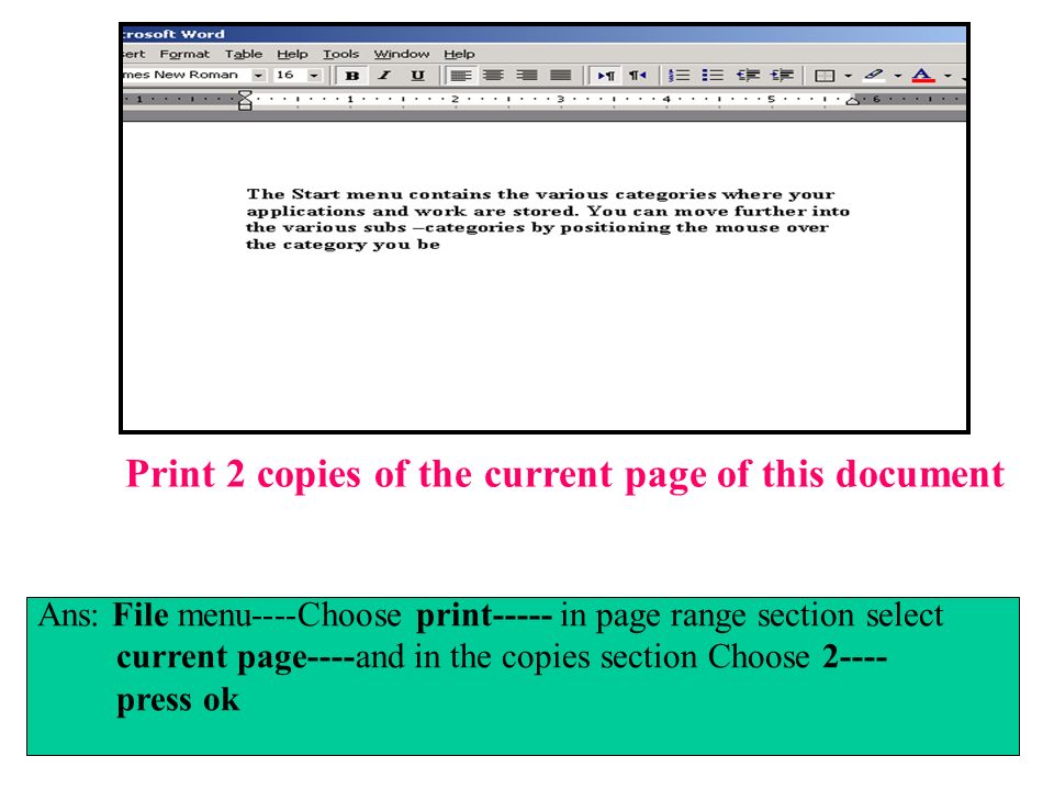 Print 2 copies of the current page of this document