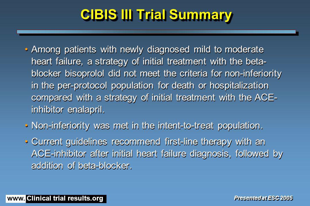 CIBIS III Trial Summary