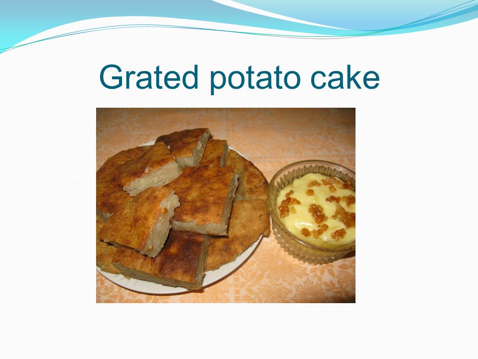 Grated potato cake