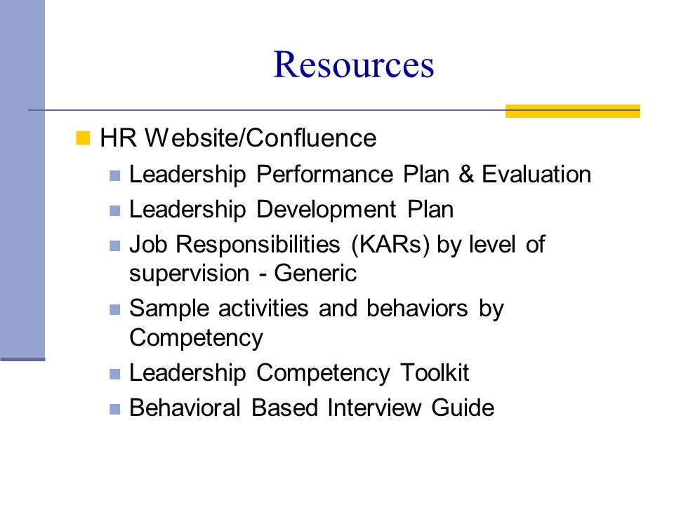Resources HR Website/Confluence