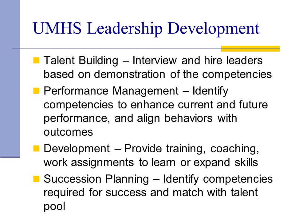 UMHS Leadership Development