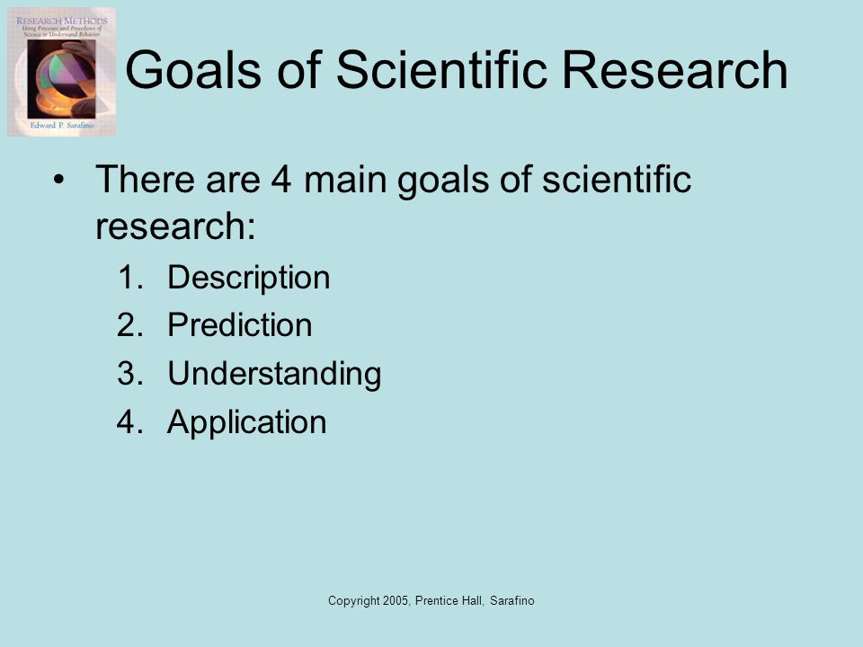Goals of Scientific Research