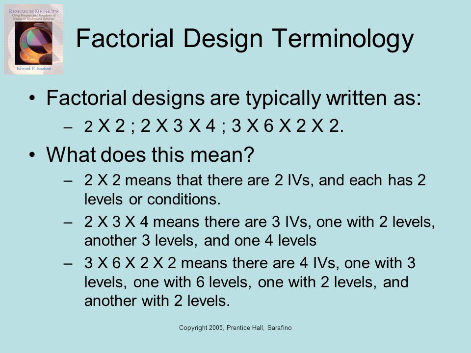 Factorial Design Terminology