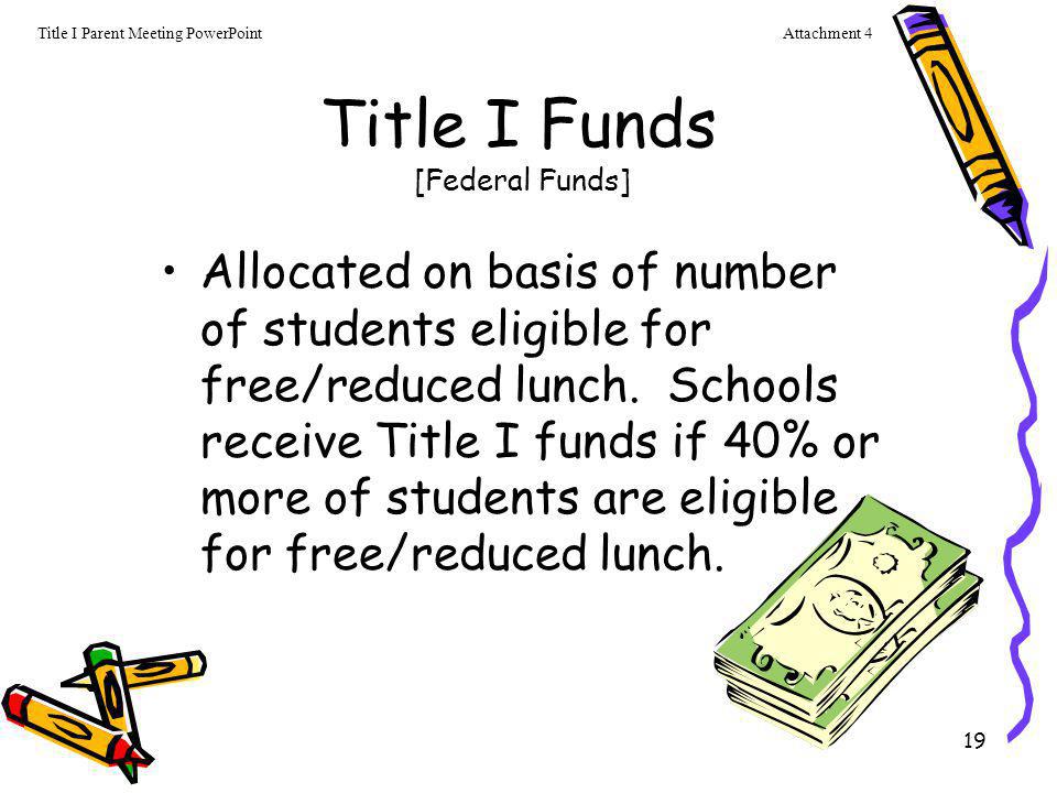 Title I Funds [Federal Funds]