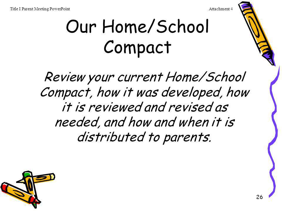 Our Home/School Compact