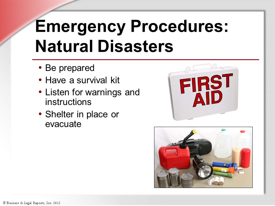 Emergency Procedures: Natural Disasters