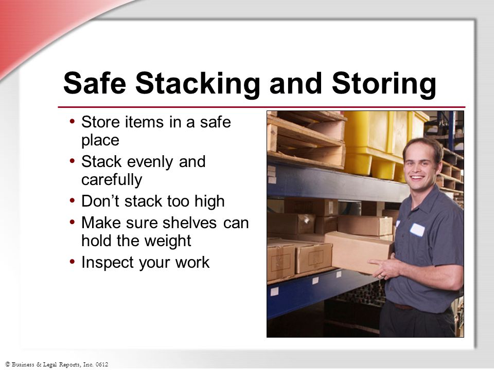 Safe Stacking and Storing