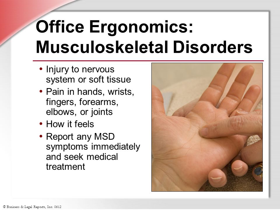 Office Ergonomics: Musculoskeletal Disorders
