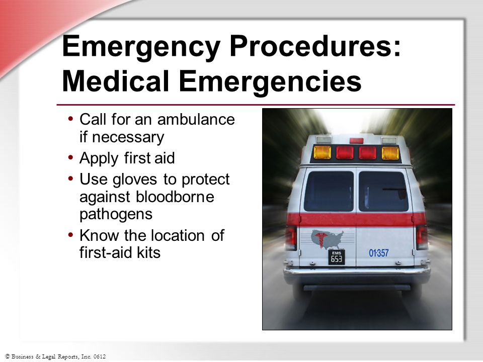 Emergency Procedures: Medical Emergencies