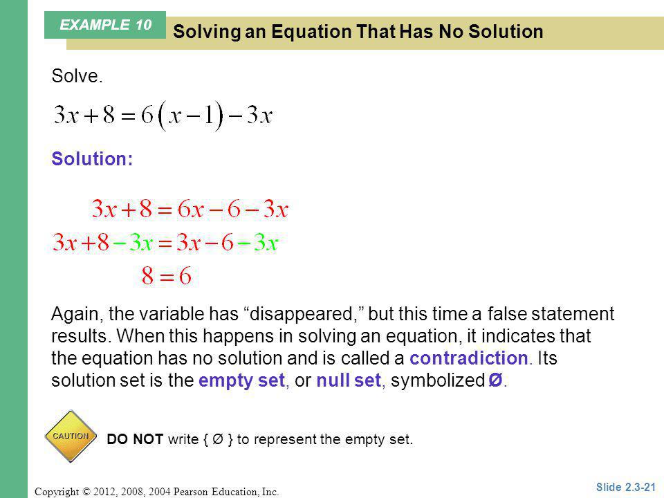Solving an Equation That Has No Solution