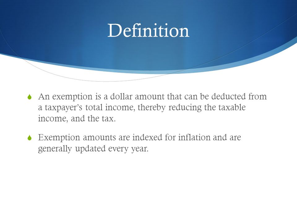 Exemptions: Personal &amp; Dependency - ppt video online download