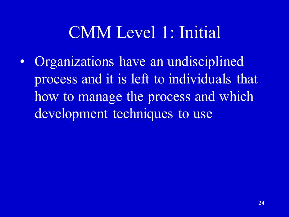 CMM Level 1: Initial