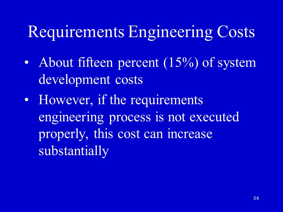 Requirements Engineering Costs