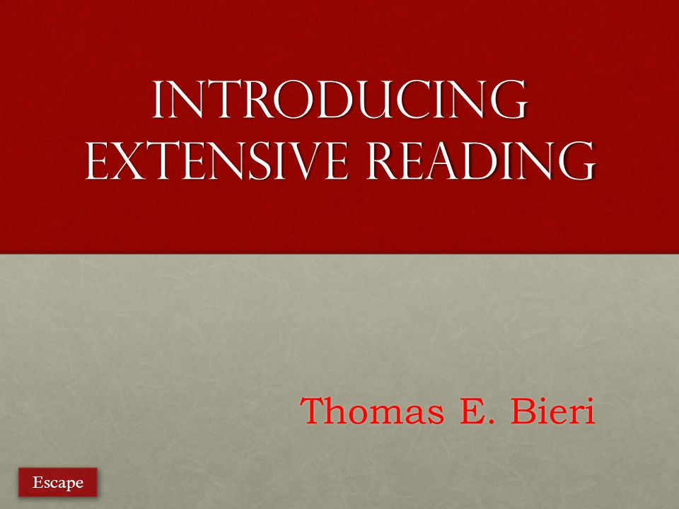 Introducing Extensive Reading