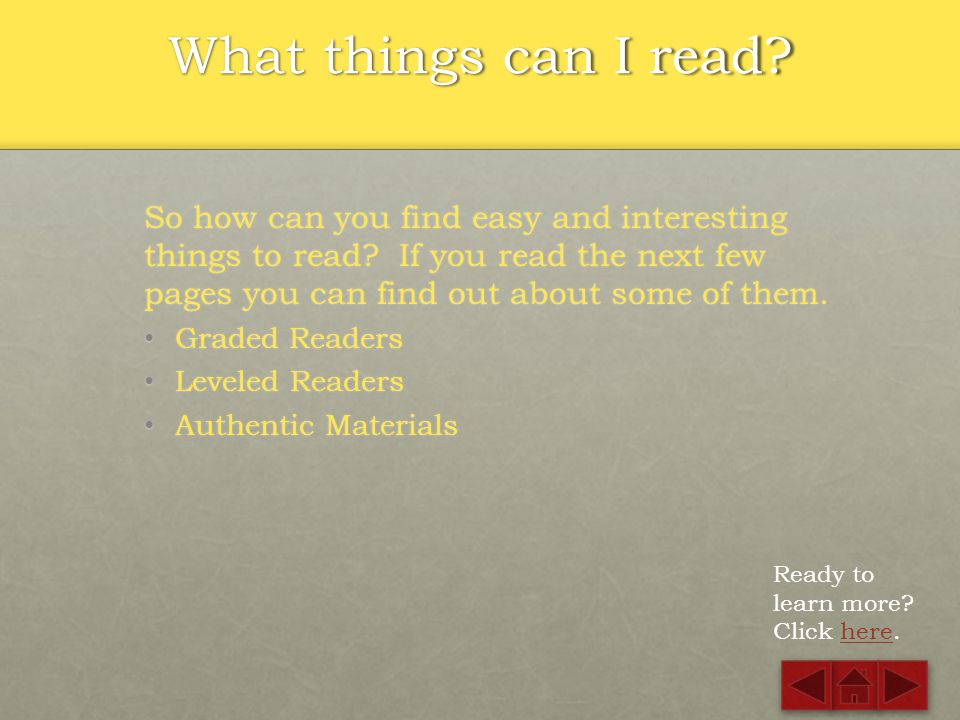 What things can I read