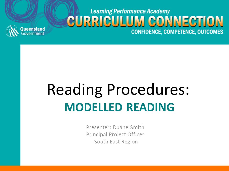 Reading Procedures: MODELLED READING
