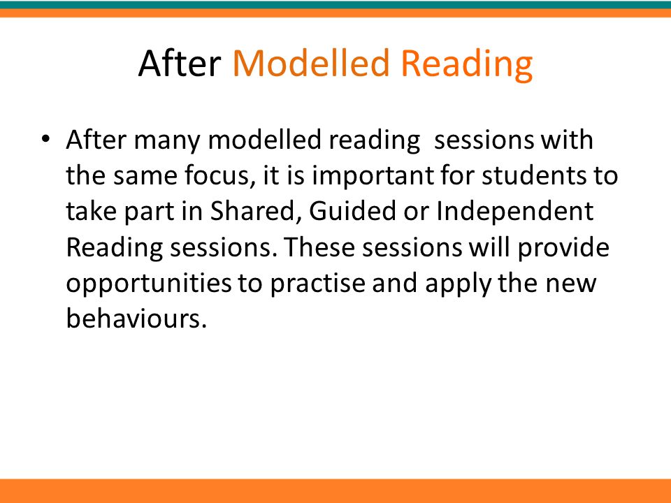 After Modelled Reading