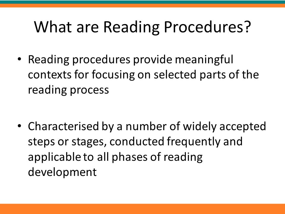 What are Reading Procedures