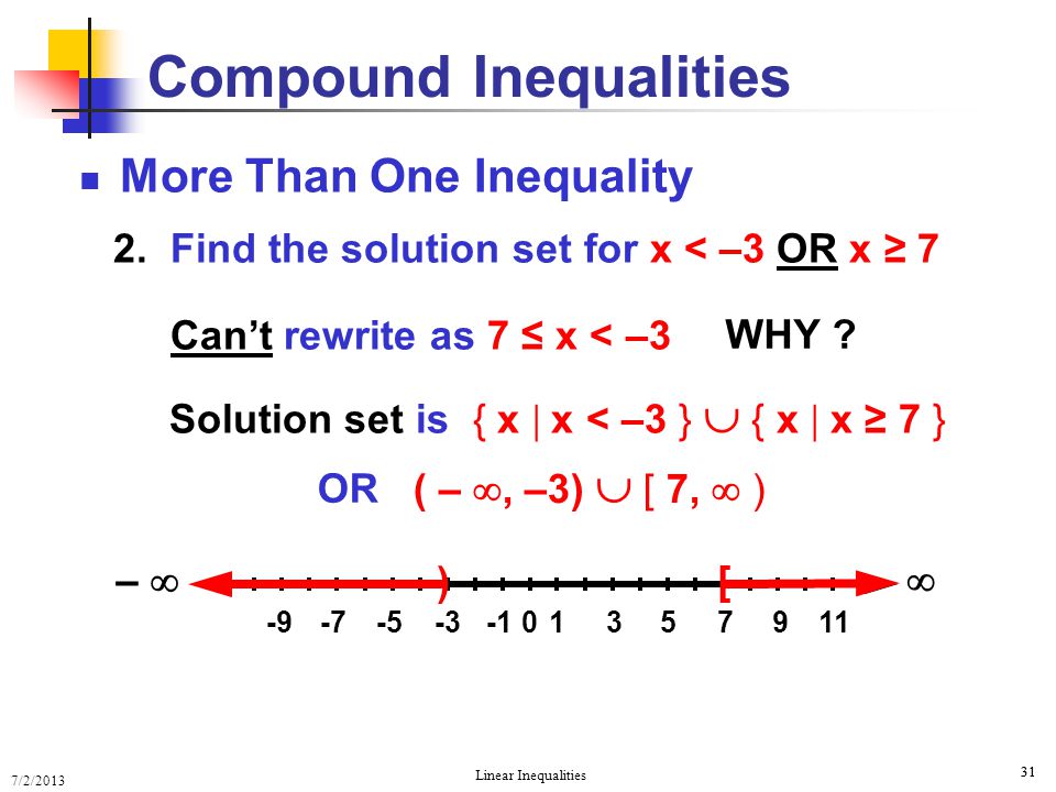 Solving Linear Inequalities Solving Linear Inequalities - ppt download