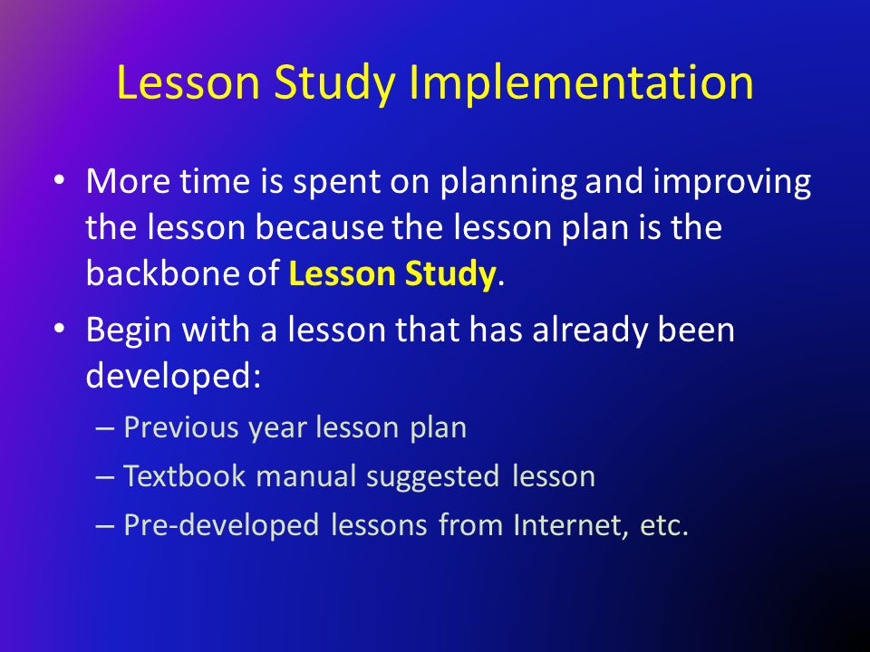 Lesson Study Implementation