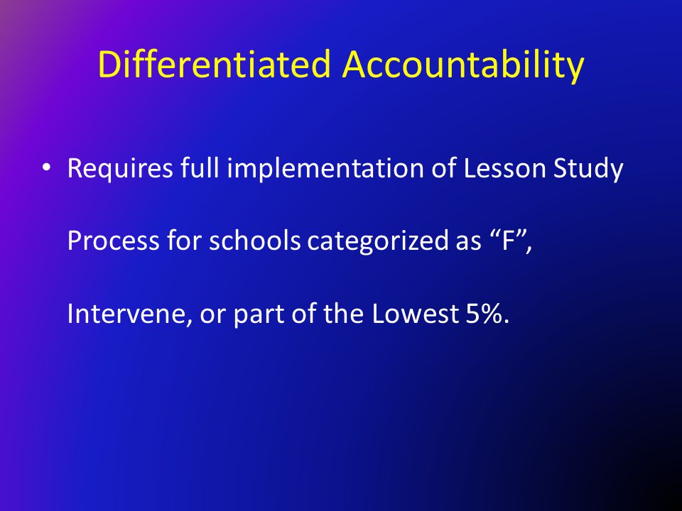 Differentiated Accountability
