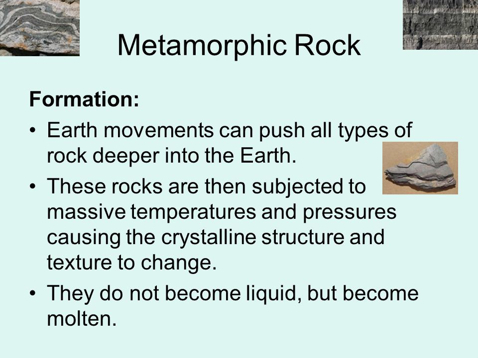 Metamorphic Rock Formation: