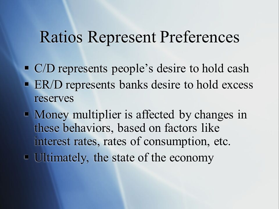 Ratios Represent Preferences
