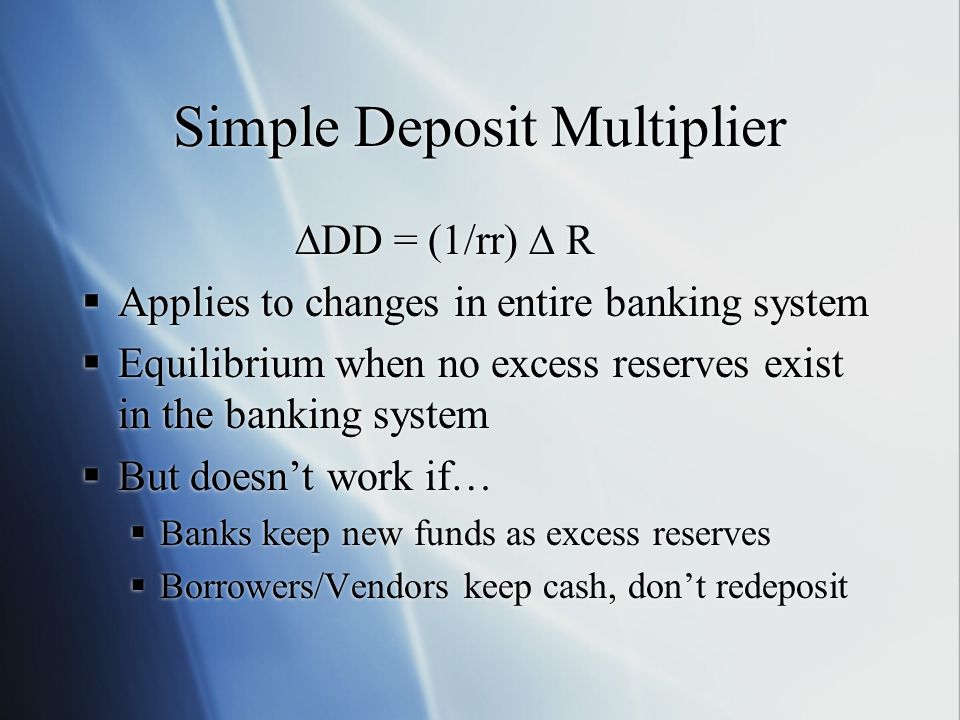 Simple Deposit Multiplier