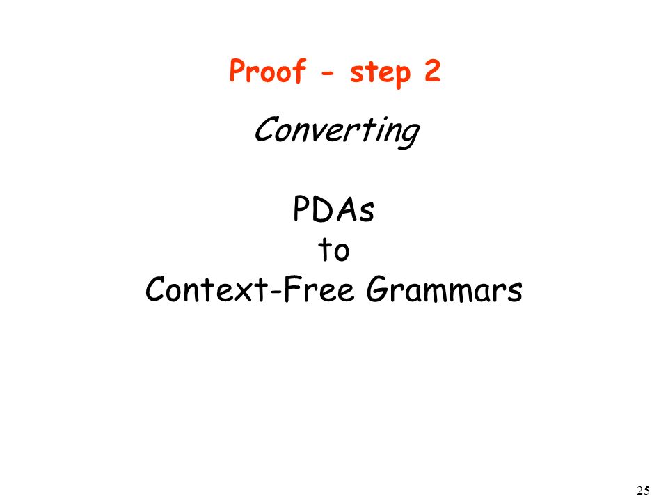 Converting PDAs to Context-Free Grammars