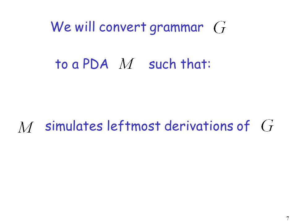 We will convert grammar