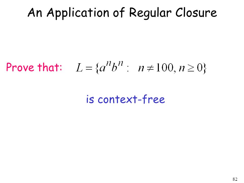 An Application of Regular Closure