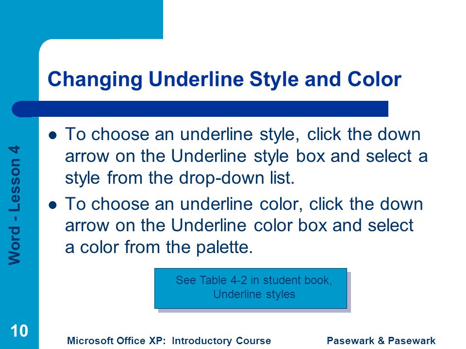Changing Underline Style and Color