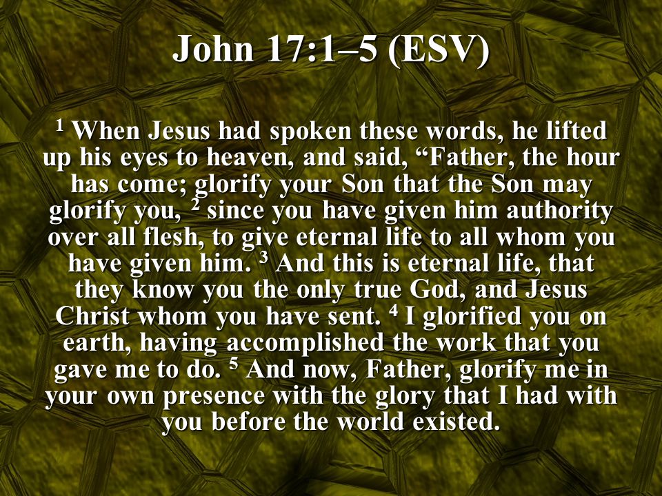 John 17:1–5 (ESV)