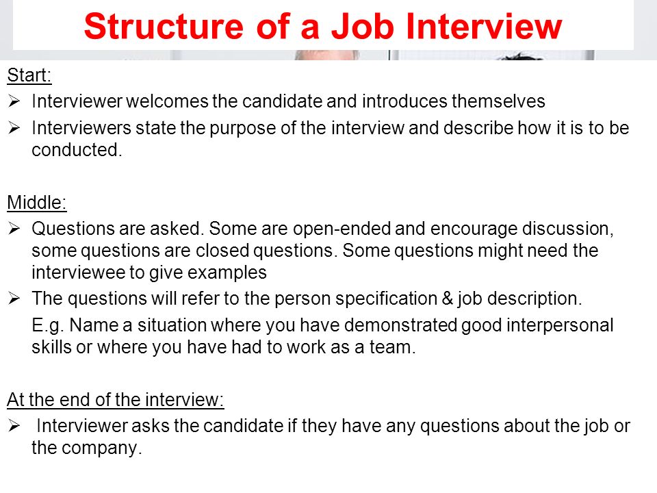Structure of a Job Interview